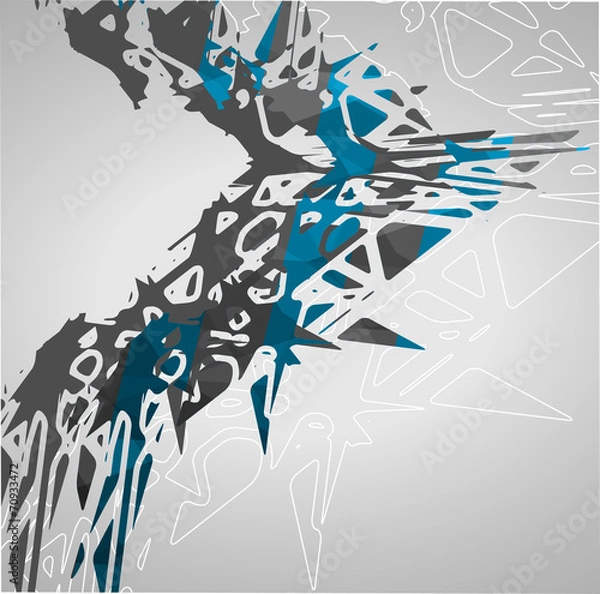 Obraz Futuristic background, geometric illustration.