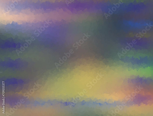 Fototapeta Podświetlenia i cienie o chropowatej geometrycznej teksturze z gradientem kolorów - abstrakcyjne kolorowe kubistyczne tło