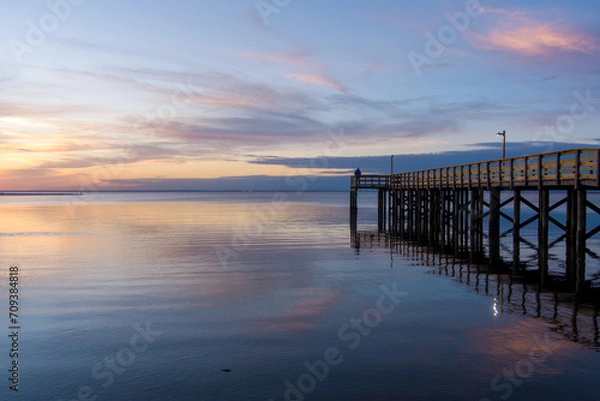 Fototapeta Bayfront Park at sunset in Daphne, Alabama