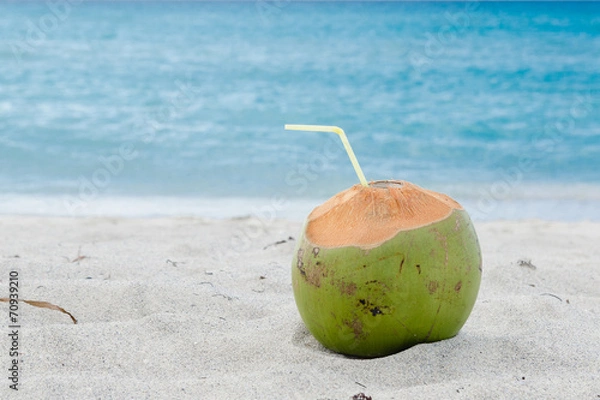 Obraz coconut cocktail, seashore