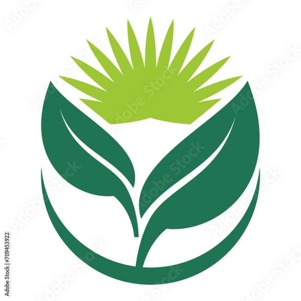 Fototapeta Green Leaf Logo