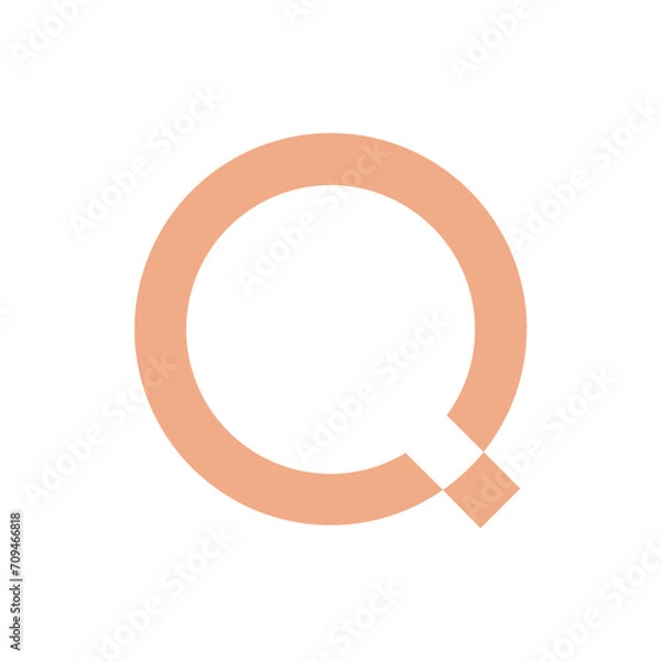 Fototapeta Monogram Q design vector logo. Monogram initial letter mark Q logo design. Monogram design vector logo. Monogram initial letter mark Q logo design. Simple Q monogram. Monogram Q design logo