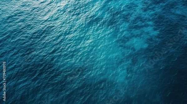 Fototapeta Deep blue sea water surface. Top view