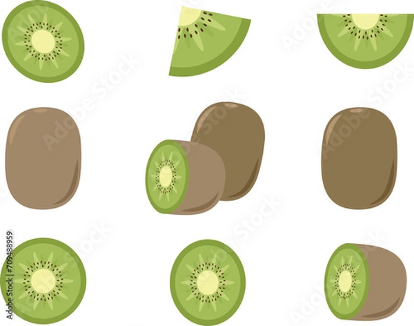 Obraz キウイのイラストセット