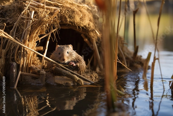 Fototapeta otter in the river