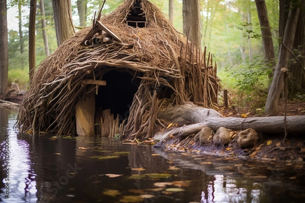 Fototapeta otter in the river