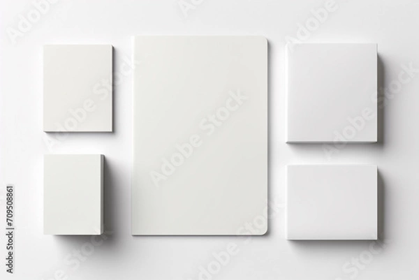 Fototapeta Blank Stationery Set Mockup created with Generative AI