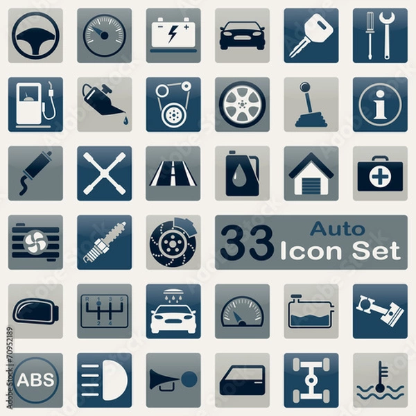 Fototapeta Auto icon set