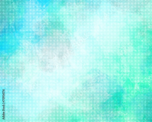 Fototapeta Abstract background - blue and green with circles pattern