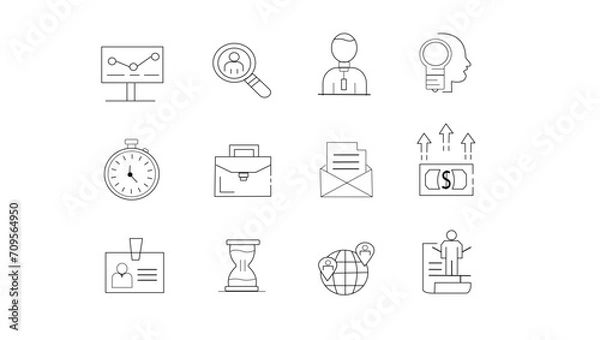 Fototapeta set of icons