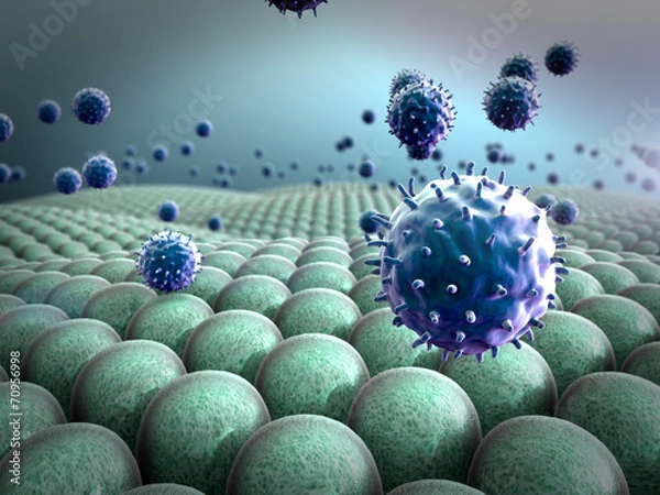 Fototapeta viruses attack the cells