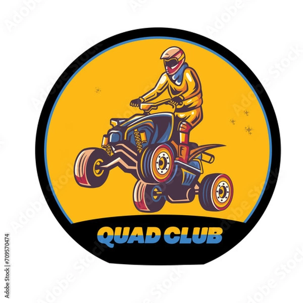 Fototapeta vector quad logo logo design, vector gradient quad logo design