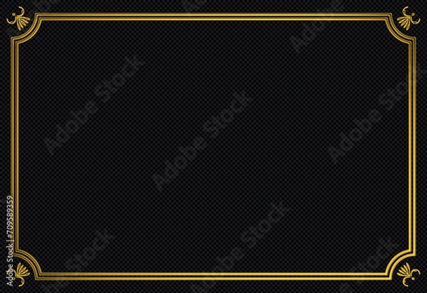 Obraz 金の縁取りのある高級感のあるカード｜黒