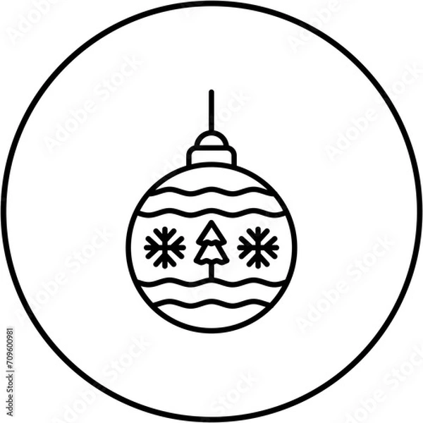 Fototapeta Bauble Icon
