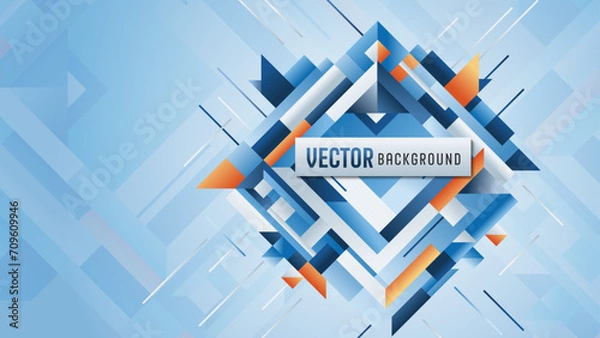 Obraz Vector graphic background with contemporary minimalist abstract pattern, geometric layout, full-HD size