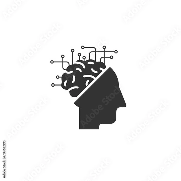 Fototapeta AI line icon. Vector signs for web graphics.