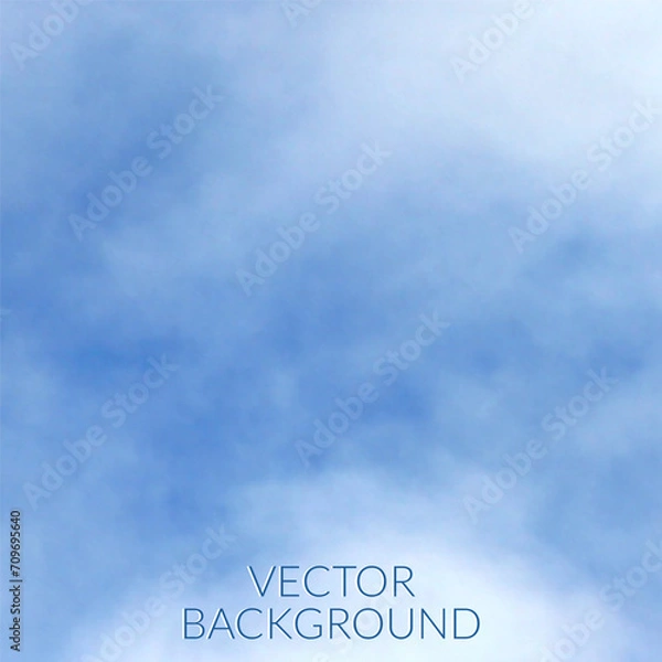 Obraz Clouds in the blue sky. Vector illustration