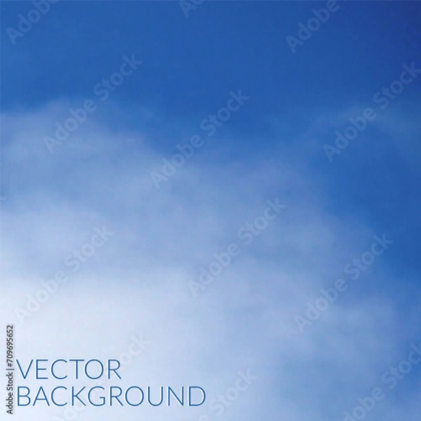 Obraz Clouds in the blue sky. Vector illustration