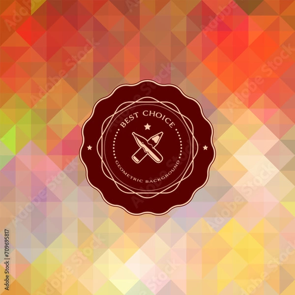 Obraz Geometrical abstract background with a label