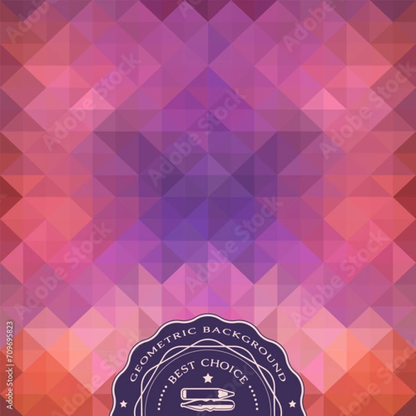 Obraz Geometrical abstract background with a label