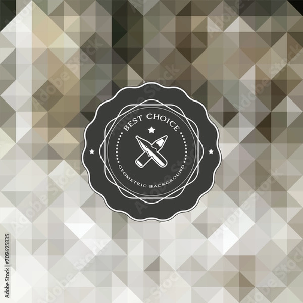 Obraz Geometrical abstract background with a label