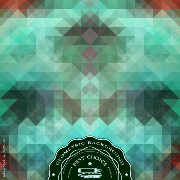 Obraz Geometrical abstract background with a label