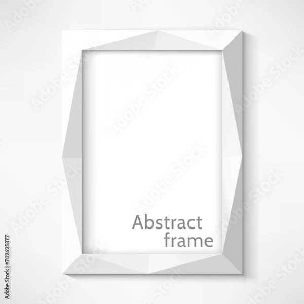 Obraz White abstract frame. Vector illustration