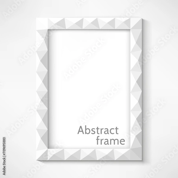 Obraz White abstract frame. Vector illustration