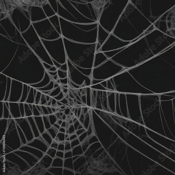 Fototapeta spider web with dew drops