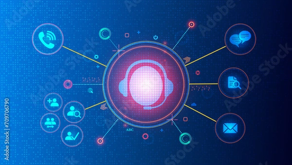 Obraz Help Desk Software - Help Desk Solutions - Conceptual Illustration