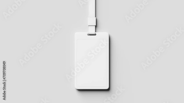 Fototapeta employee ID card, gray background, mockup