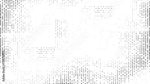Fototapeta Grunge halftone black and white. Background pattern gray scale monochrome. Texture black and white vintage. Dark monochrome background for design