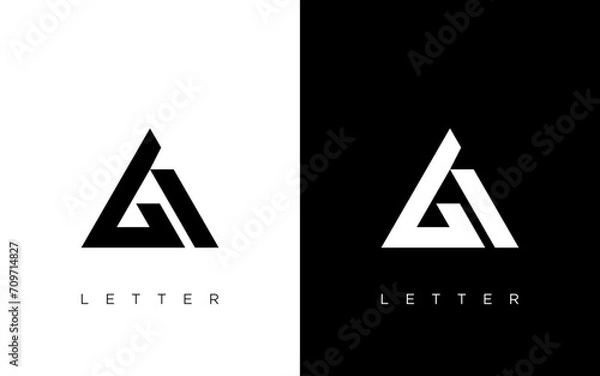 Fototapeta ag letter vector logo abstract template
