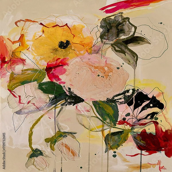 Obraz floral background with flowers