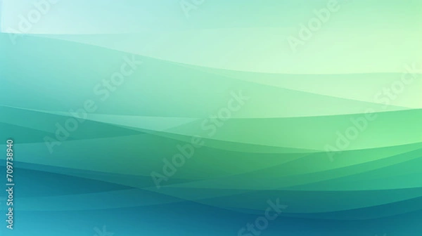 Fototapeta Background With Soft Blue Green Waves