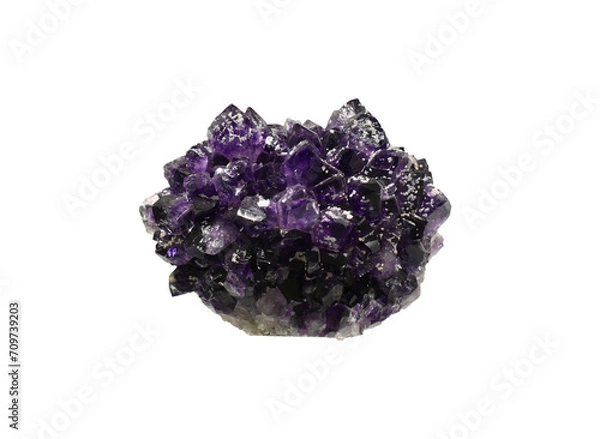 Obraz Isolated image of a purple quartz crystal