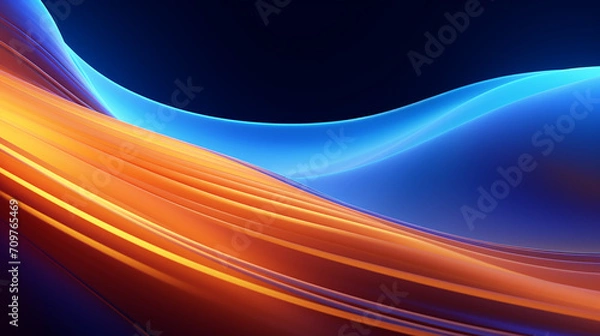Fototapeta abstract geometric background illuminated 3d render.