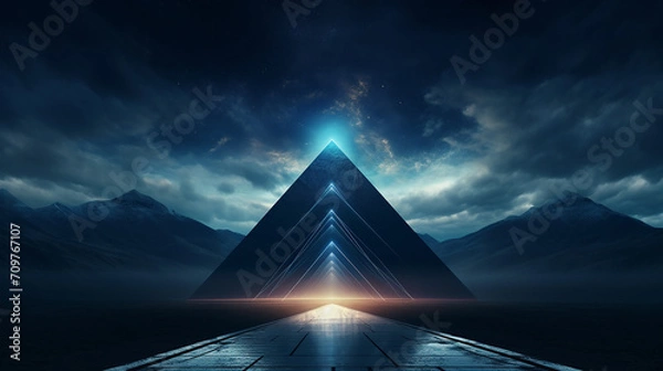 Obraz abstract futuristic background. fantastic 3d render