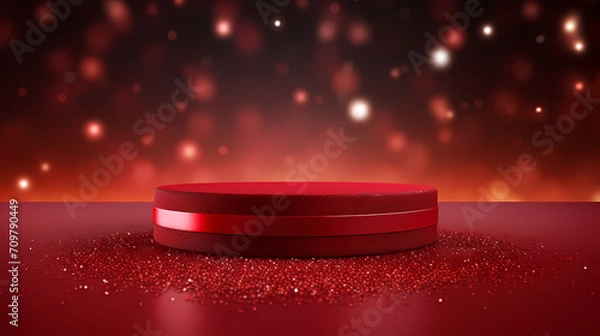 Fototapeta Podium, booth, stage, product background for displaying products, 3D rendering