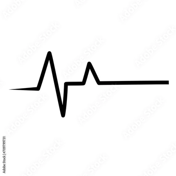 Obraz heartbeat line icon