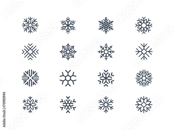 Obraz Snowflake icons