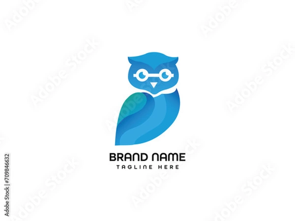 Fototapeta owl logo design