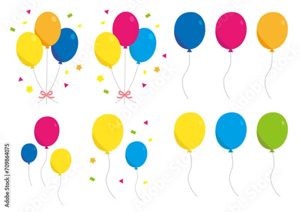 Fototapeta Balloon set background material