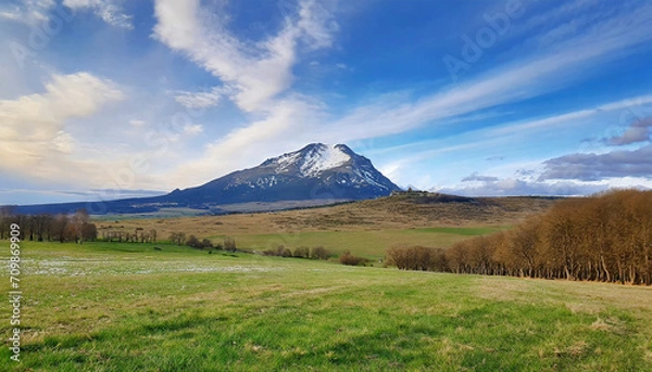 Obraz beautiful meadow landscape with a mountain