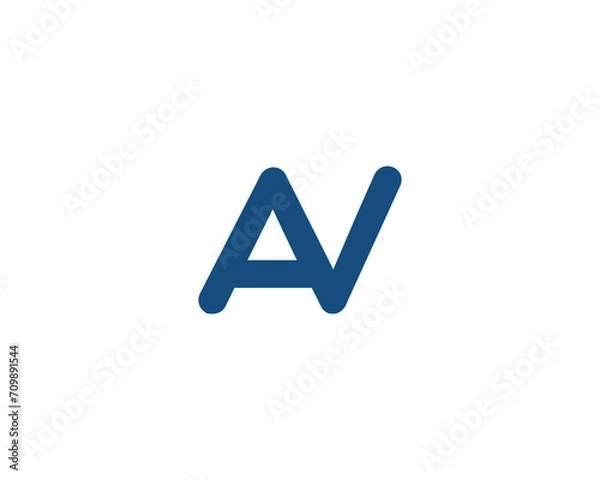 Fototapeta AV LOGO DESIGN VECTOR TEMPLATE