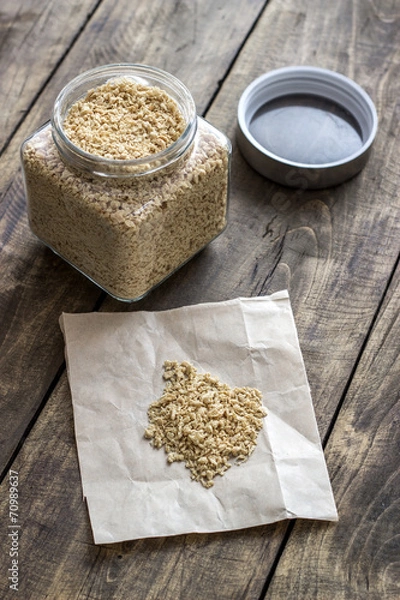 Obraz raw soy flakes