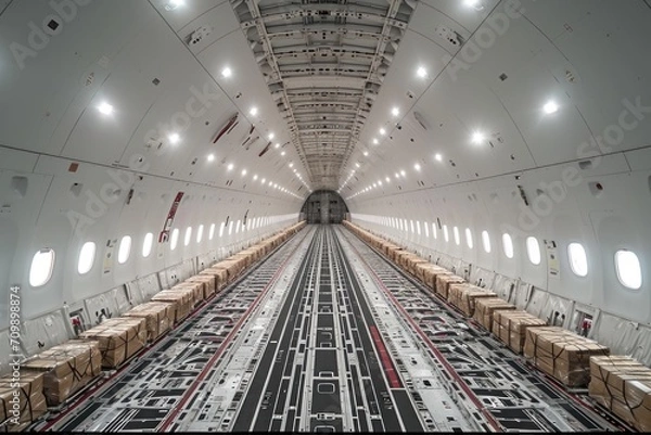 Obraz Inside air cargo plane