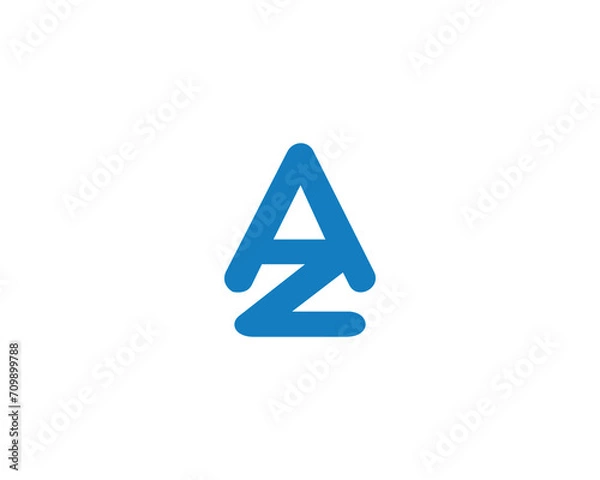 Fototapeta AZ LOGO DESIGN VECTOR TEMPLATE