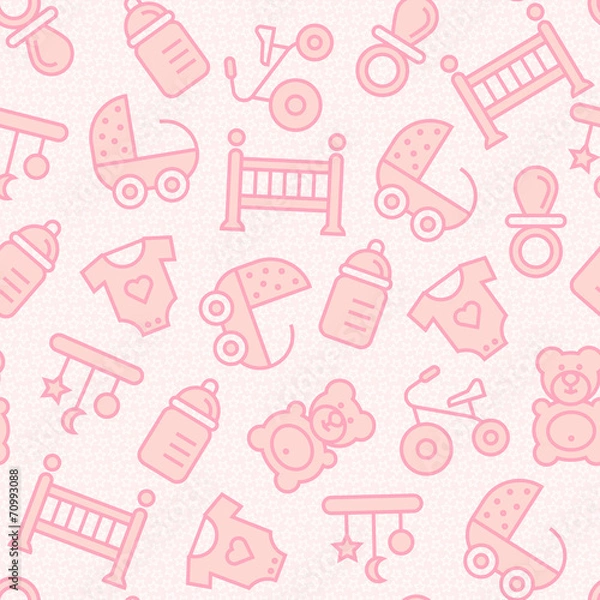 Obraz Baby seamless background.