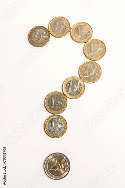 Obraz Geld Fragezeichen